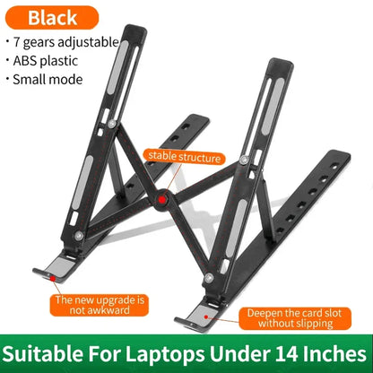 Adjustable Laptop Stand – Foldable Portable Holder for Notebook, MacBook & Tablets