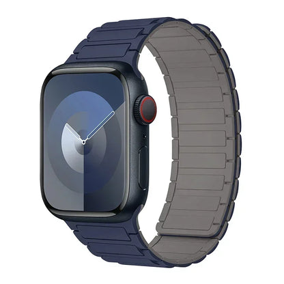 Magnetic Silicone Loop Band for Apple Watch – Adjustable Strap for Series 9/8/7/6/5/4/3/SE/Ultra