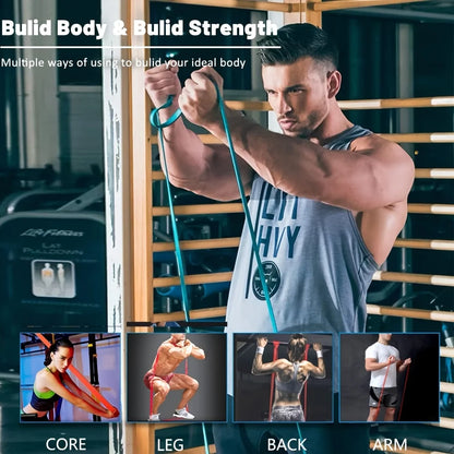 Resistance Band for Full Body Exercise Home Gym Training Strength Training Yoga Pilates Men Women Fitness Equipment