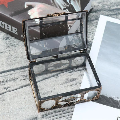 Transparent Treasure Chest Jewelry Box – Crystal Gem Storage Organizer