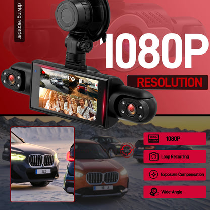 1080P 4-Camera Dash Cam – Full Protection Recording System