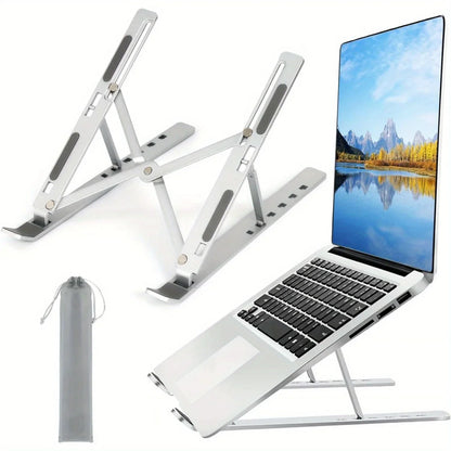 Adjustable Aluminum Laptop Stand – Foldable & Portable