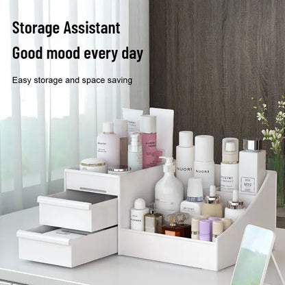 White Drawer Makeup Storage Box – Desktop Cosmetics Organizer