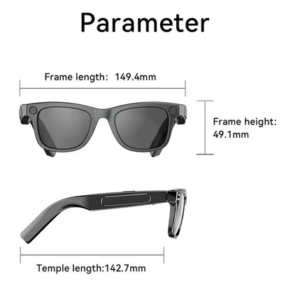 AI Smart Glasses 8MP – HD Camera, Video Recording & Voice Assistant
