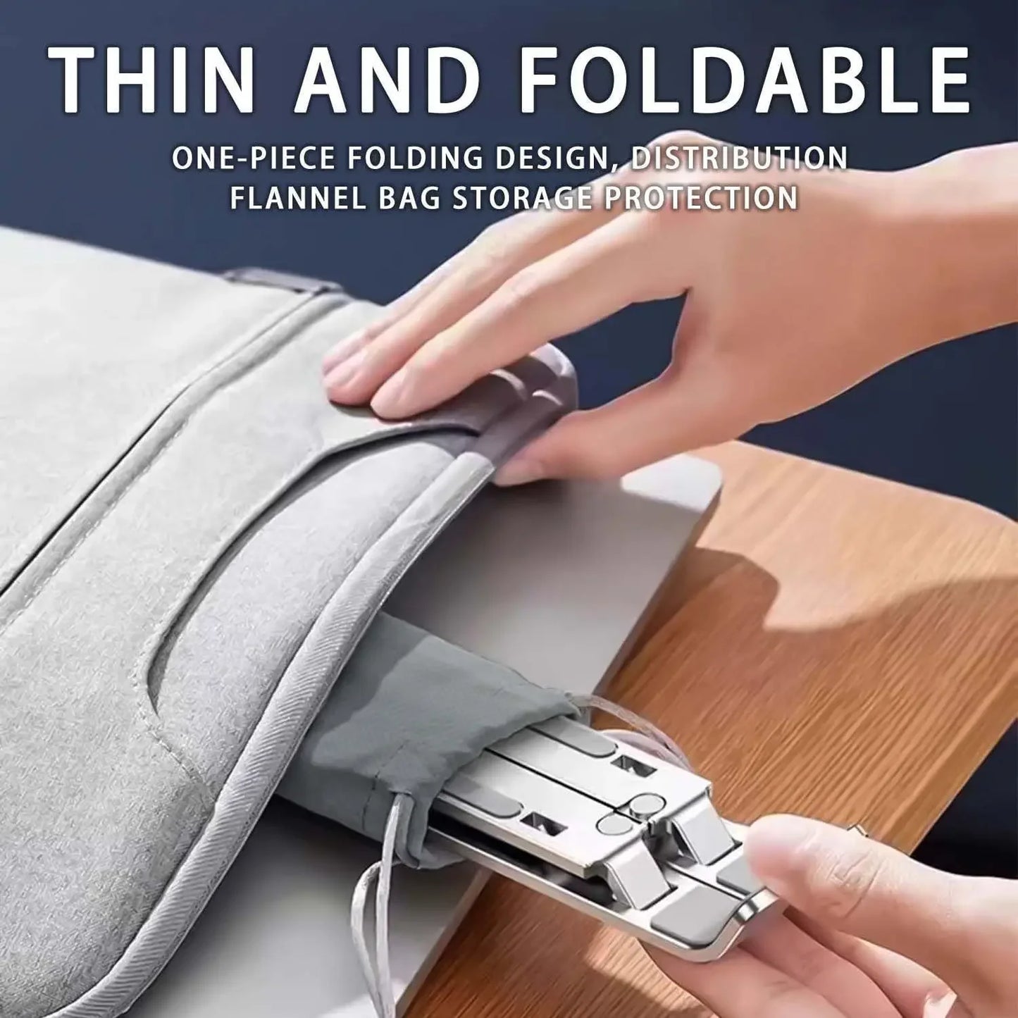 Adjustable Aluminum Laptop Stand – Foldable & Portable