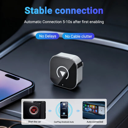 Wireless CarPlay Adapter for iPhone – Mini Plug & Play Auto Connect