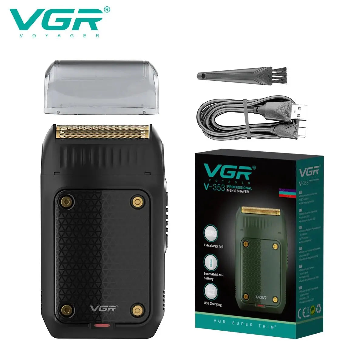 VGR V-353 Electric Shaver – Portable Rechargeable Mini Beard Razor for Men