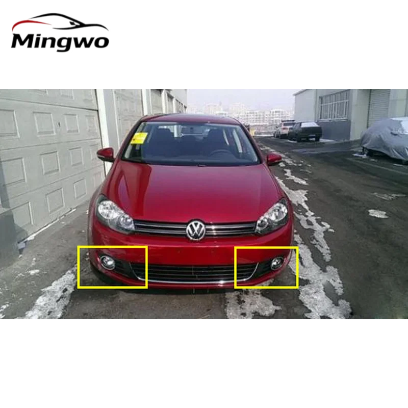 2PCS Fog Light Grill Covers for VW Golf 6 MK6 (2008–2013) – L&R Set