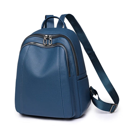 High Quality Vintage Leather Women’s Backpack – Large Capacity School & Travel Bag