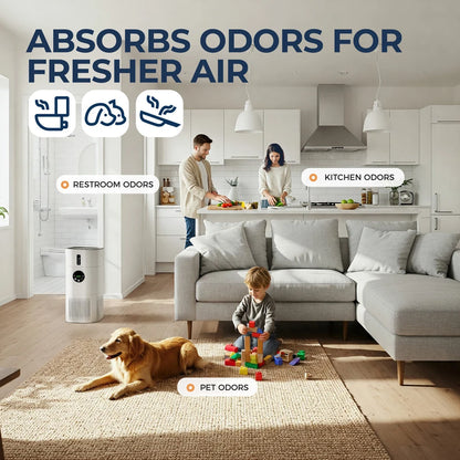 Air Purifier with Humidifier Combo for Home Allergies and Pets Hair, Smokers in Bedroom, H13 True HEPA Filter，2-in-1
