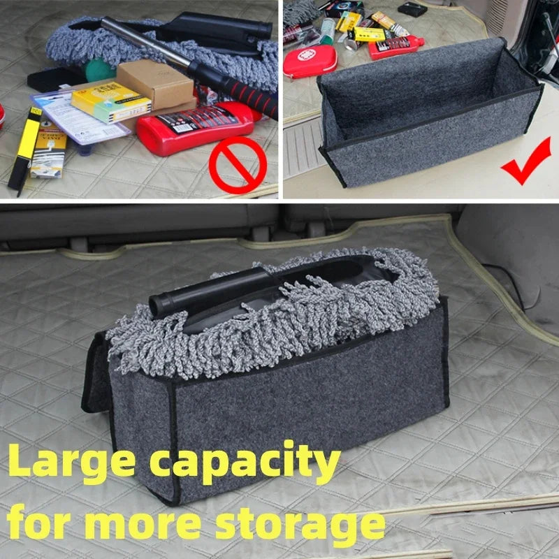 Large Car Trunk Organizer – Anti-Slip Compartment Storage Bag Felt Tool Box