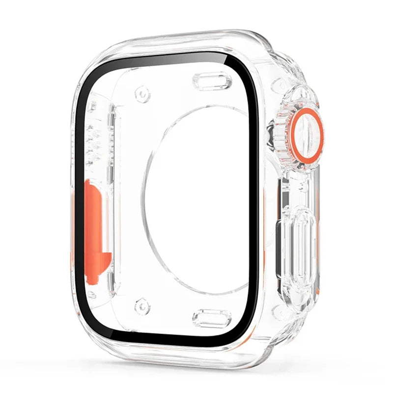 Apple Watch Bumper Case with Screen Protector – Hard PC Front & Rear Cover (40–45mm, Series Compatible)