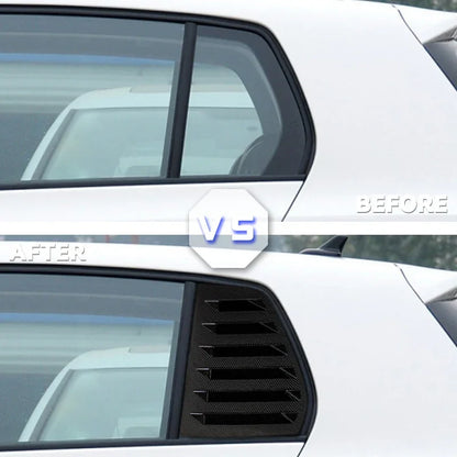 Pair Rear Side Window Trim Spoiler For VW Golf 5 Golf 6 Golf 7 MK5 MK6 MK7 MK7.5 2003-2020 Window Shutter Cover Louver Air Vents