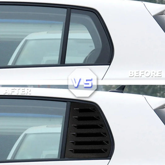 Pair Rear Side Window Trim Spoiler For VW Golf 5 Golf 6 Golf 7 MK5 MK6 MK7 MK7.5 2003-2020 Window Shutter Cover Louver Air Vents