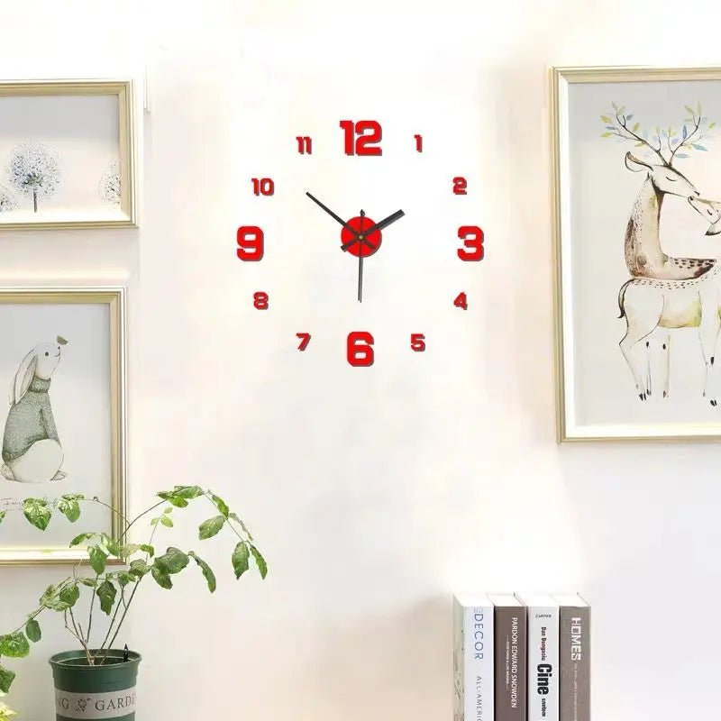 Creative Frameless DIY Wall Clock – Modern Silent Wall Decoration for Living Room & Office
