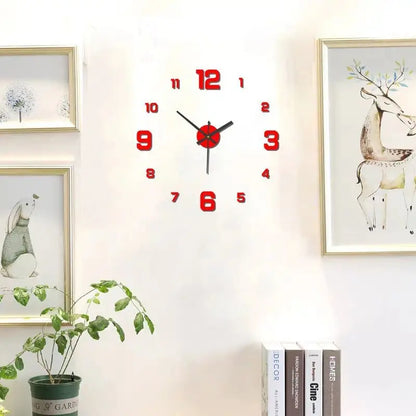 Creative Frameless DIY Wall Clock – Modern Silent Wall Decoration for Living Room & Office