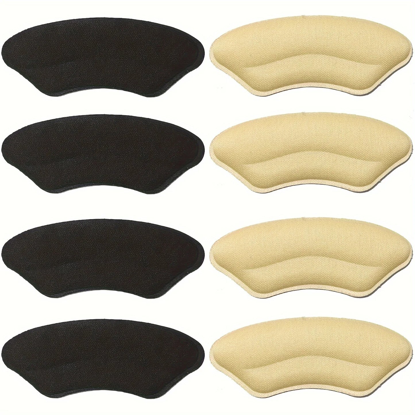8PCS Self-Adhesive Heel Pads for Better Shoe Fit & Comfort