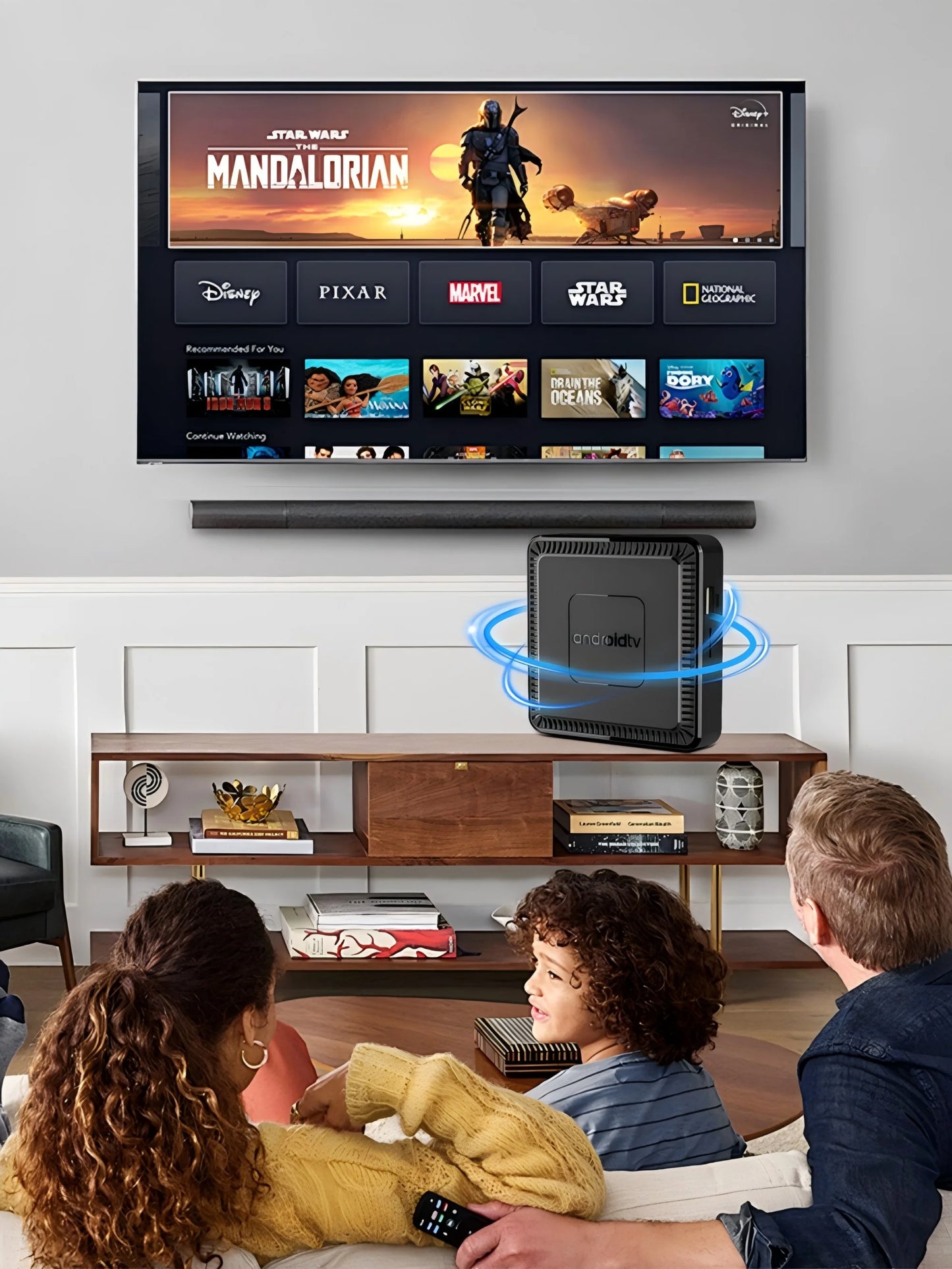 Q7 New Android 14 TV Box 8GB+128GB Smart Network Set-Top Box Supports WiFi 6 Bluetooth 5.0 4K HDR10 Voice Remote Control TV Box