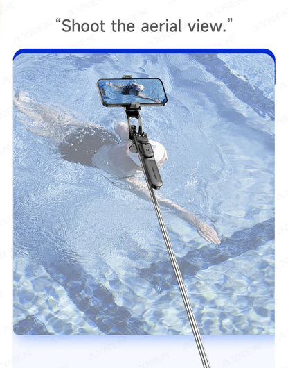 F16 Selfie Stick Tripod – 170cm Extendable with Bluetooth Remote & 360° Rotation