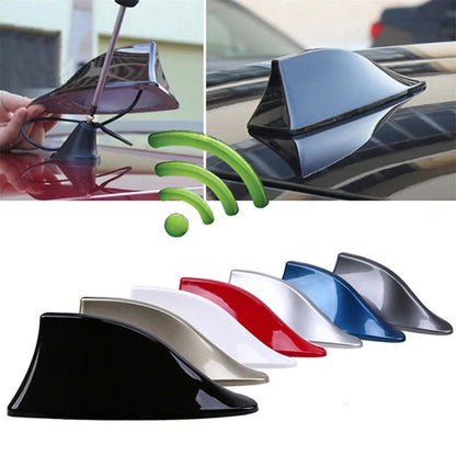 Universal Shark Fin Car Antenna – Carbon Fiber Style AM/FM Signal Amplifier