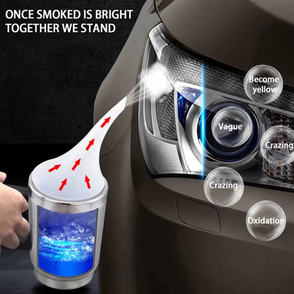Car Headlight Polishing Kit 100ML – Headlamp Restoration & Cleaning Liquid Polymer Tool