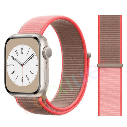 Nylon Loop Strap for Apple Watch Band 46mm 44mm 40mm 42mm 45mm 41mm 49mm 44 mm Bracelet iWatch Series Ultra 2 11 10 9 SE 7 6 5 4