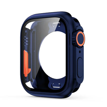 Change To Ultra Case for Apple Watch 46mm 45 44 40 41 42mm Hard PC Front Rear Bumper iwatch 10 987 SE 654 Screen Protector Cover