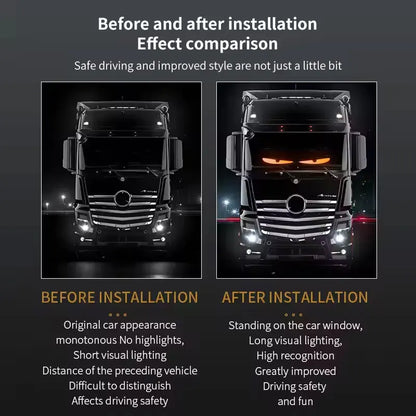 Devil Eye LED Pixel Panel Light – Remote Control Scrolling Display for Car & Truck 12V/24V