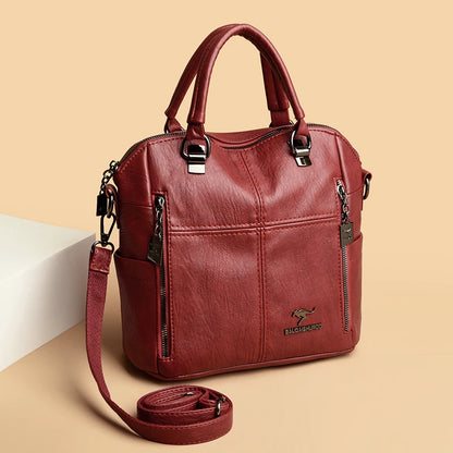 Hot Sale High Quality Leather Backpack Women Shoulder Bags Multifunction Travel Backpack School Bags for Girls Bagpack Mochila