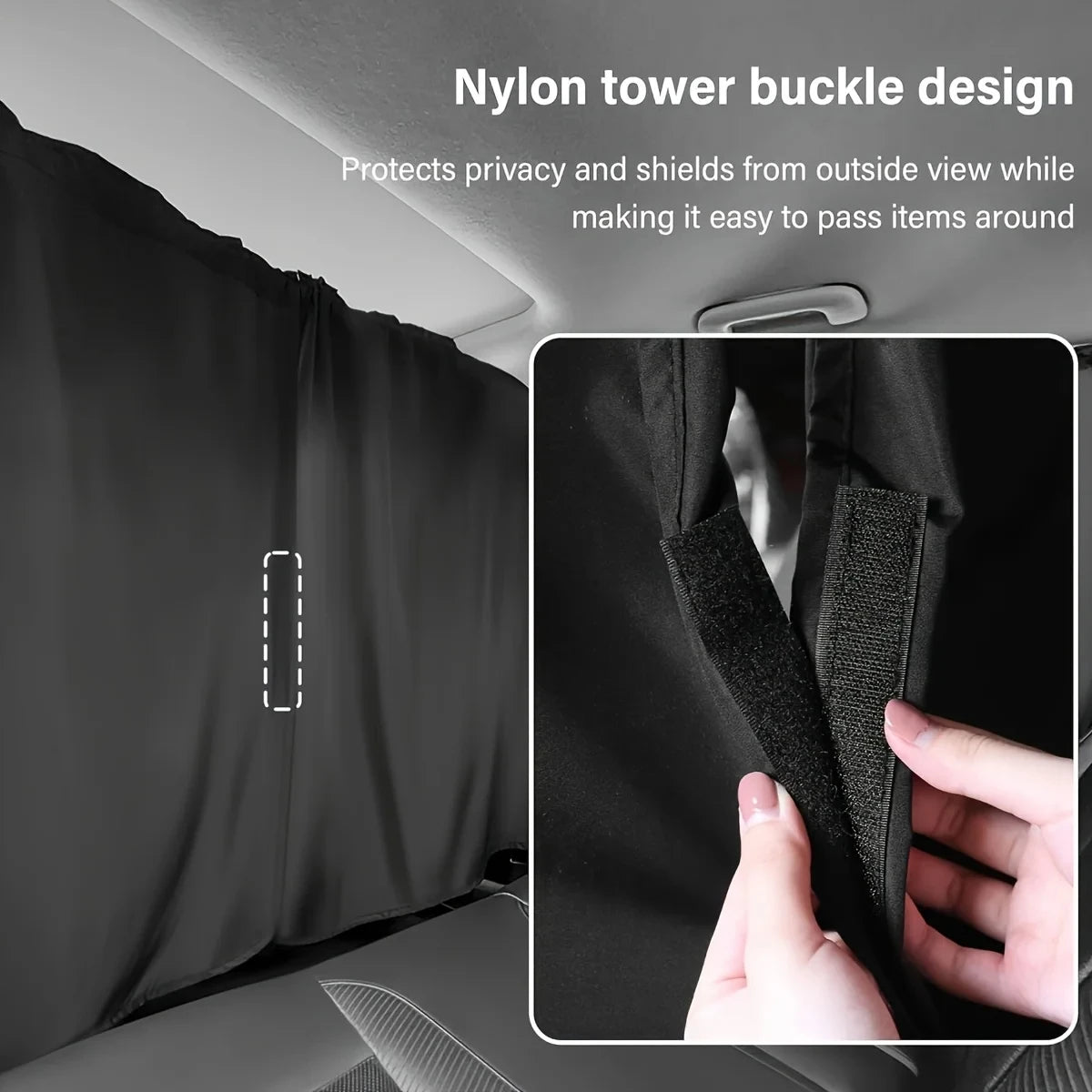 4PCS Car Privacy Curtain Set – Detachable Window Shades for Travel & Camping
