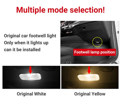 Car Interior Ambient LED Lights Kit (Footwell Lighting)