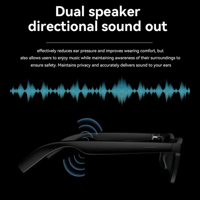 Lenovo NEW 1600W Sunglasses Wireless Bluetooth AI Glasses Smart Remote Control Touch Photo Recording Voice Assistant Translator