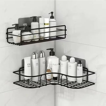 Bathroom Floating Wall Shelf – Metal Storage Organizer for Bathroom, Kitchen & Shower