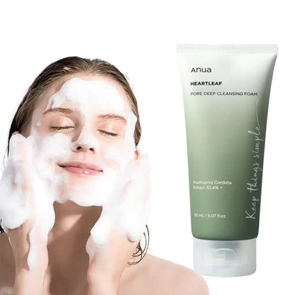  Deep Pore Cleanser Foam Facial Cleanser Remove Blackhead Moisturizing Shrink Oil Control Skin Care Deep Cleansing Foam