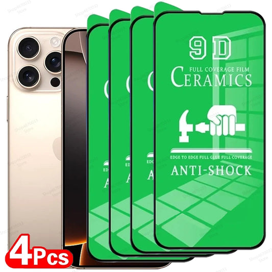 4PCS Ceramic Screen Protector for iPhone – Clear Protective Film