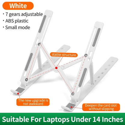 Adjustable Laptop Stand – Foldable Portable Holder for Notebook, MacBook & Tablets