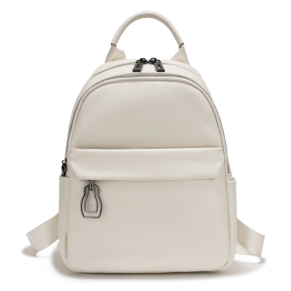 Zency 100% Genuine Leather Women’s Backpack – High Quality Travel, School & Commuter Bag