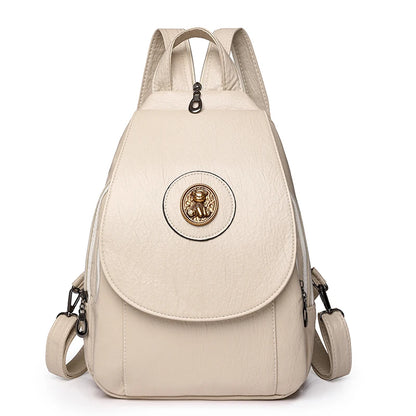 2024 Luxury Leather Large Capacity Backpack – Fashion Designer Travel & Book Bag