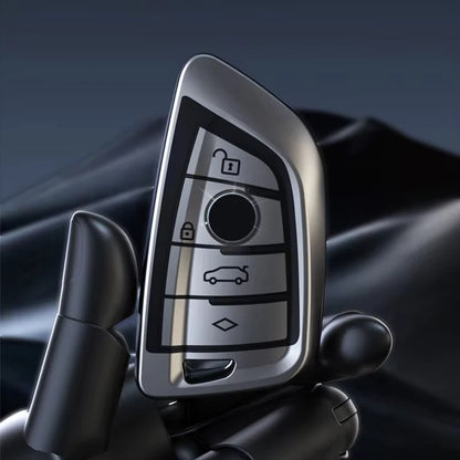 Titanium Gray Smart Car Key Case Cover for BMW