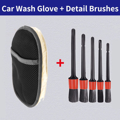 Soft Wool Car Wash Gloves – Plush Cleaning Mitt for Car & Motorcycle Care