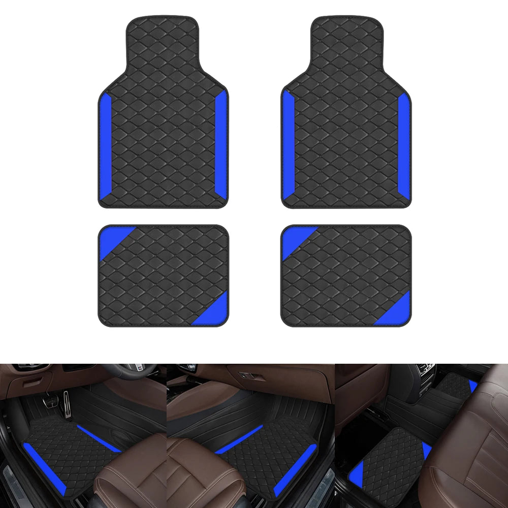 4pcs Luxury Car Floor Mats (Non-Slip & Durable)