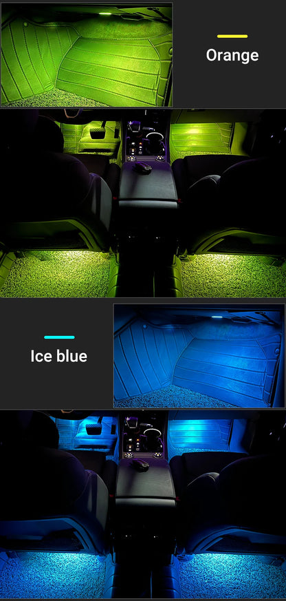 Car Interior Ambient LED Lights Kit (Footwell Lighting)