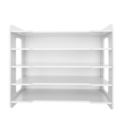5-Tier Desktop Organizer, Tidy Storage Compartments, Desktop Storage Rack, 10kg Single-Layer Loading Letter Tray for Office Home