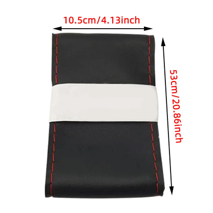 Universal Steering Wheel Cover 38cm (14”) – DIY Stitch-On Leather Wrap Anti-Slip