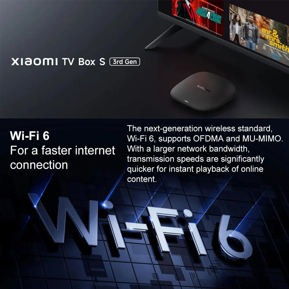 New Xiaomi TV Box S 3rd Gen,Google TV 4K UHD Media Player,Dolby Vision HDR10+ Smart Android TV Box, Google Assistant Set-Top Box