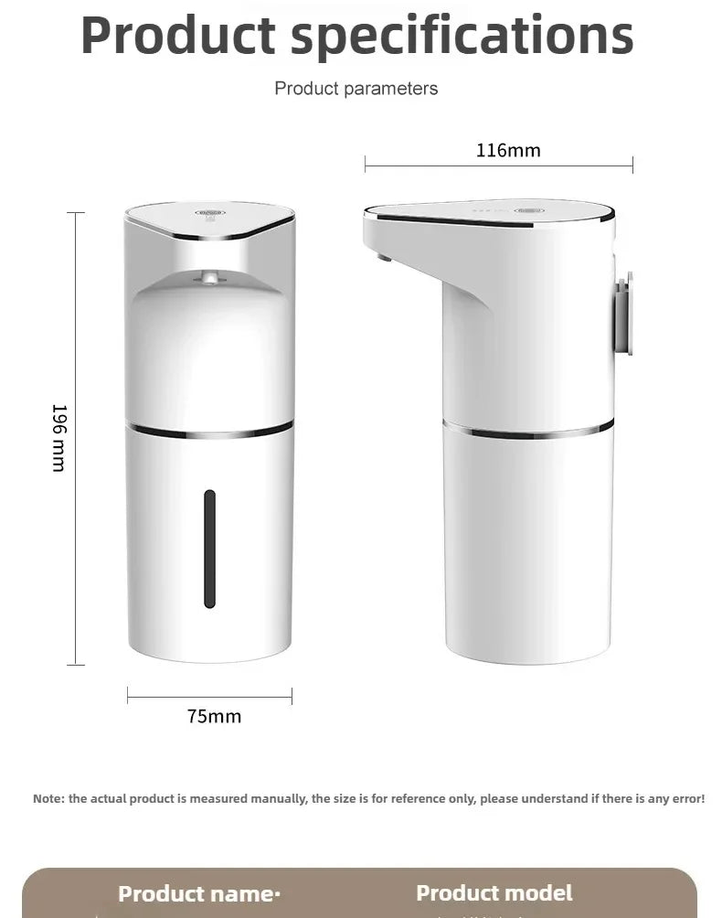 Automatic Soap Dispenser – Touchless Sensor Foam Dispenser with Type-C Charging