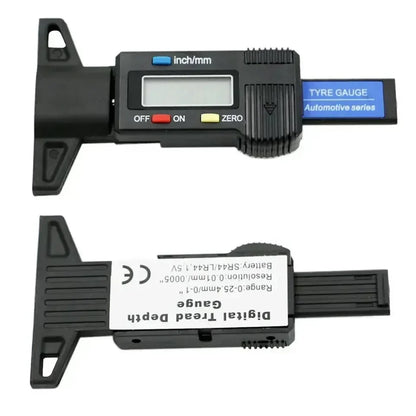 New Digital Depth Gauge Caliper Tread Depth Gauge LCD Tire Tread Gauge For Car Tire 0-25mm Measurer Tool Caliper Repair Tools