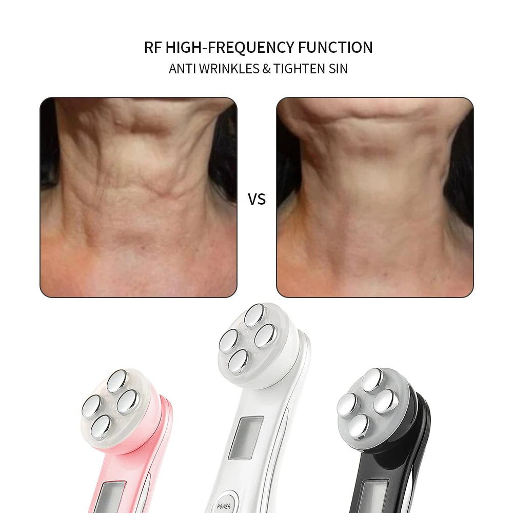 Face Lifting Machine EMS Micro-current Facial Skin Firm Massager LED Photon Rejuvenation Beauty Device