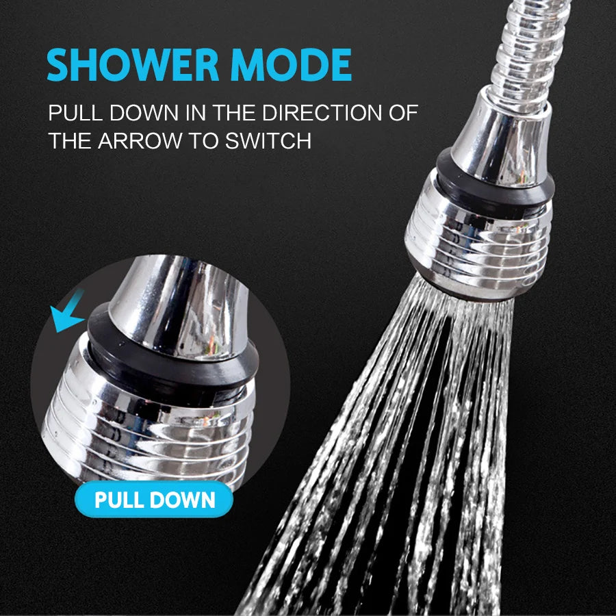 Rotating Faucet Sprayer Extender – Water Saving Splash-Proof Kitchen Tap Attachment