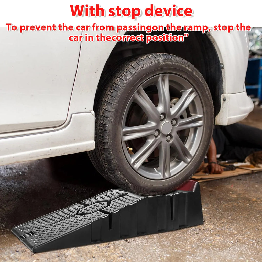 2pcs Car Ramps 90cm 3T Long Antiskid Working Ramps Heavy Duty Auto Oil Changing Repair Maintenance Lift Tools